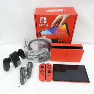 【美品】任天堂 NINTENDO SWITCH ニンテンドースイッチ 有機ELモデル マリオレッド HEG-S-RAAAA(JPN) 11480538 0122