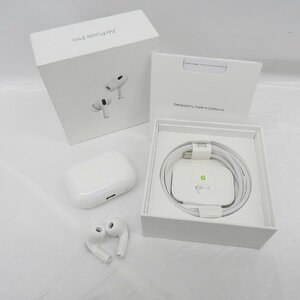 【美品】Apple アップル ワイヤレスイヤホン AirPods Pro 第2世代 MagSafe充電ケース(USB-C)付 MTJV3J/A 11467420 0123