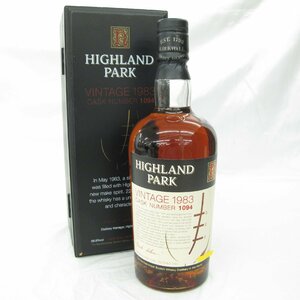 【未開栓】HIGHLAND PARK ハイランドパーク ヴィンテージ 1983 カスクナンバー 1094 ウイスキー 700ml 56.8% 木箱付 11486102 0125