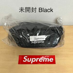 未開封 23fw Supreme Leather Waist Bag Black タグ、ステッカー付 Supreme Online 購入 シュプリーム ブラック