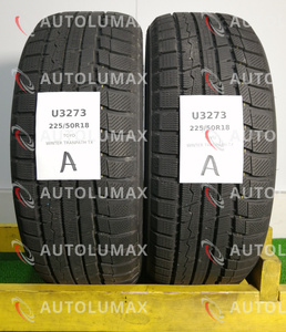 225/50R18 95Q Toyo Winter TRANPATH TH 中古 スタッドレスタイヤ 2本セット 2018年製 送料無料 225/50/18 トーヨー U3273.A