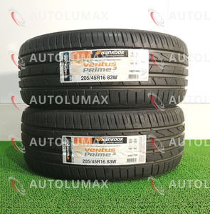 205/45R16 83W Hankook Ventus Prime3 K125 新品 サマータイヤ 2本セット 2021年製 ハンコック N3233.