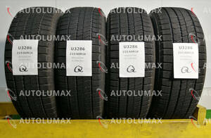 215/60R16 95Q Bridgestone BLIZZAK VRX2 中古 スタッドレスタイヤ 4本セット ブリヂストン U3286.Q