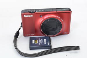 【ecoま】NIKON COOLPIX S8000 レッド コンパクトデジタルカメラ