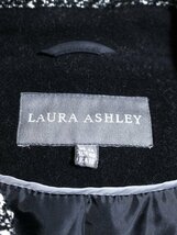 LAURA ASHLEY ローラアシュレイ 霜降り パイルツイード風 ジップ デザインコート 40_画像3