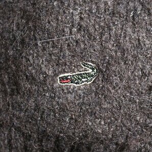 CROCODILE クロコダイル ロゴ刺繍 ノーカラー 厚手 ジップカーディガン Lの画像3