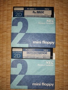 PC8801FA用N88-BASIC システムディスクとデモンストレーションディスク　動作未確認