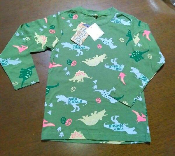 値下げ　新品未使用　タグ付き　SKAPE　男の子120　長袖Tシャツ 恐竜