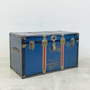 〓 ラングミュア ラゲッジ Langmuir LUGGAGE スチーマー トランク steamer trunk ビンテージ メタルトランク チェスト カナダ製