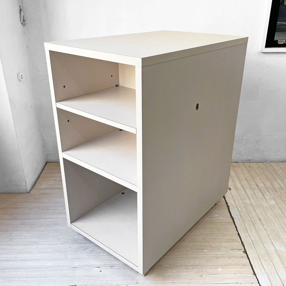 ★ Knoll Unit Box Полка Книжная полка Декоративная полка Белая двусторонняя 2 яруса + 1 ярус Передвижные полки Двухсторонняя перегородка для хранения вещей, ручная работа, мебель, Стул, полка, книжная полка, полка