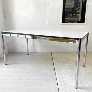 * USM is la-USM Haller modular furniture is la- table W150cm adjuster pearl gray laminate ( white ) Switzerland 