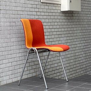 # Kotobuki KOTOBUKI Yanagi Sori FRP side chair special order red shell red × orange fabric start  King base Mid type 