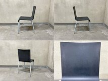 〓 ヴィトラ vitra. ゼロスリー .03 ダイニングチェア スタッキングチェア B ベーシックダーク Maarten Van Severen 定価70,400円程_画像3