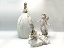 ◎ リヤドロ LLADRO フィギュリン 蝶の妖精 オブジェ ポーセリンアート 置物 少女 磁器人形 スペイン 箱付 欠け有 現状品_画像10