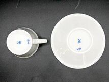 ● マイセン Meissen デミタス カップ＆ソーサー Demitasse cup & saucer ヴァイス 白磁 ドイツ B_画像5