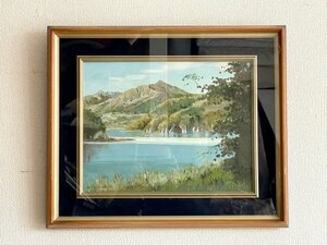 Art hand Auction ● Keigo Sugahara Lake Akaya Oil painting, framed, Painting, Oil painting, Nature, Landscape painting