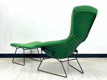 ● ノル ノール Knoll バードチェア ハイバックアームチェア ラウンジチェア オットマン付 ハリーベルトイア 新品張替済 ビンテージ_画像5