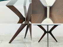 〓 カリガリス Calligaris トーキョー Tokyo クリアガラス ラウンドテーブル ダイニングテーブル ビーチ材 ダークブラウン イタリアモダン_画像6