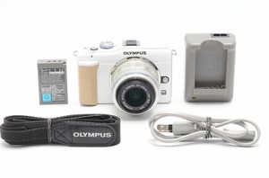 ★美品★ OLYMPUS PEN E-PL1s / M.ZUIKO 14-42mm F3.5-5.6 オリンパス ペン ミラーレス一眼 完動 ◆298