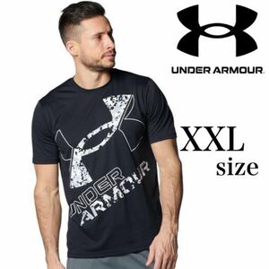 新品未使用　アンダーアーマー　UAテック　エクストララージロゴ　ショートスリーブ　tシャツ ブラック　XXL