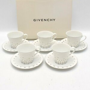 【未使用】GIVENCHY ジバンシー カップ&ソーサー 5客 コーヒーセット [S207182]