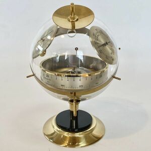 【レア】Sputnik　スプートニク　ウェザーステーション　温度計・湿度計・気圧計　ゴールド　オブジェ　ドイツ製　ビンテージ
