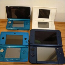 【お買い得】任天堂 Nintendo ゲーム機/3DSLLのメタリックブルー/DS lite 白/3DS ブルー3DS /ブルーカバー付/現状品_画像1