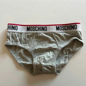 MOSCHINO モスキーノ　メンズビキニ　S(XS) ビキニブリーフ　グレー　メンズブリーフ　メンズインナー　男性インナー　下着