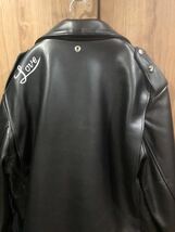 FRT” ONE LOVE FRINGE Leather JACKET エフアールティーフリンジ ライダース　ライダースジャケット ダブルライダース Lサイズ　キムタク_画像7