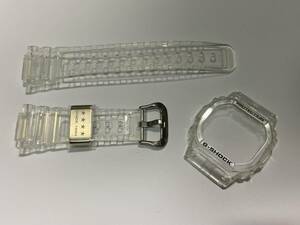 極美品　ほぼ未使用　純正　CASIO　カシオ　G-SHOCK　Gショック　４０周年モデル　DW-5040RX-7JR　スケルトン　ベゼル　ベルト