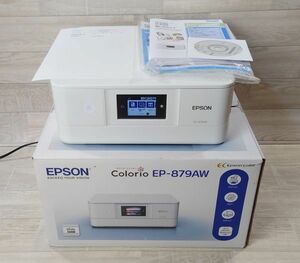 【テスト印刷OK・インク切れ】 EPSON エプソン EP-879AW　インクジェット　複合機 プリンター ジャンク　 G230113667