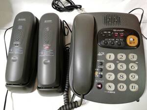 【中古美品】シャープ SHARP 固定電話 親機 子機 コードレス留守番電話機CJ-H1/CJ-H100 電話線おまけ 動作確認済み 純正電源あり 