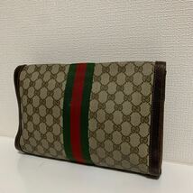 良品　GUCCI グッチ PVCレザー　シェリーライン セカンドバッグ クラッチバッグ _画像2