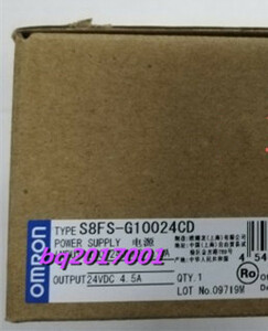 新品　OMRON/オムロン S8FS-G10024CD 24VDC 4.5A スイッチング・パワーサプライ 【６ヶ月保証】