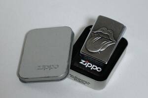 ★未使用保管品！ZIPPO ジッポー ローリングストーンズ 3D ベロ メタル貼り 未使用品 オイルライター