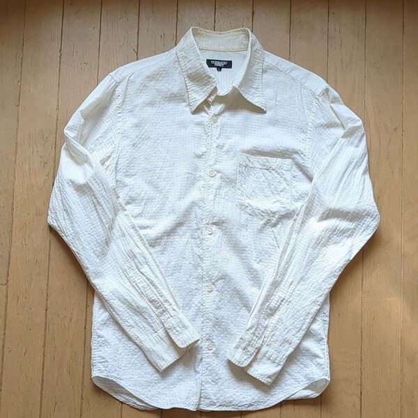 Lサイズ 長袖シャツ 白 綿100% 訳あり