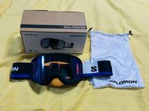 【24モデル新品・即決】未使用SALOMON AKSIUM 2.0 S BLACK PHOTO サロモンゴーグル 調光全天候レンズ ブラック24%OFF_画像4