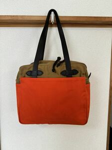 フィルソン FILSON キャンバス トートバッグ ウィズ ジッパー アメリカ製 TOTE BAG WITH ZIPPER ジップ付トート カバン 鞄 バッグ　USED 