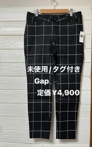 【未使用/タグ付き】GAP SLIM SITY チェック　ストレッチ　クロップド丈　スキニー　パンツ