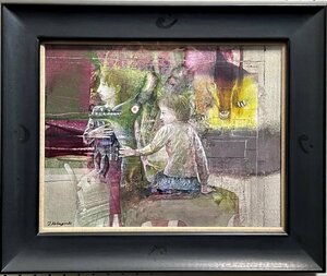 Art hand Auction ¡Recomendado! Tadashi Kobayashi, que representa un mundo fantástico con una sensibilidad única, ``Pasando por la noche'', una película extranjera 6F [Galería Masamitsu de Confianza y Experiencia] G, cuadro, pintura al óleo, pintura abstracta