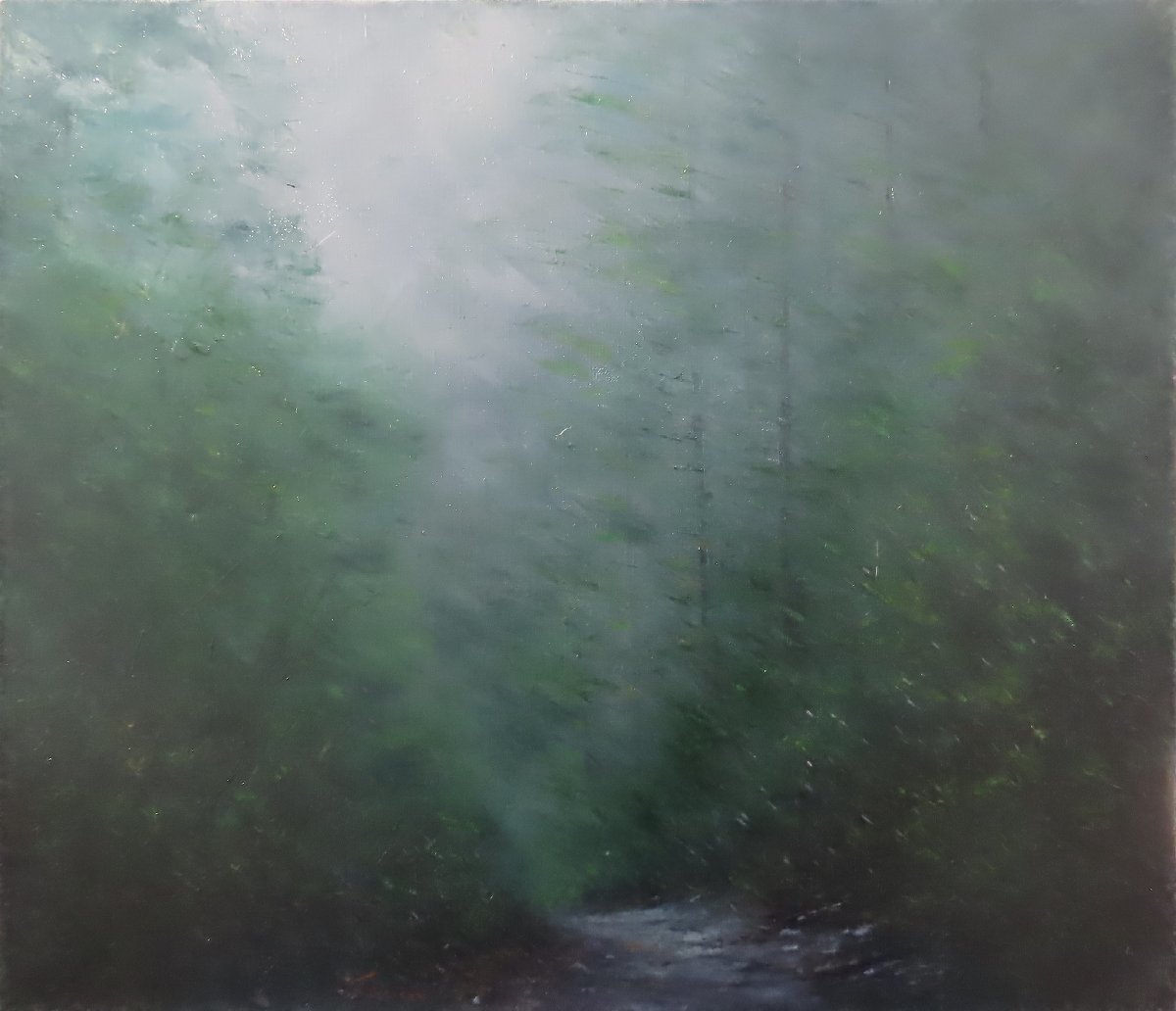 Authentic oil painting by Fumio Itagaki by a painter from Yamagata Prefecture No. 10 On the Path to Pass G No. 2011 [Masamitsu Gallery] One of the largest galleries in Tokyo 53rd anniversary since its founding*, painting, oil painting, Nature, Landscape painting