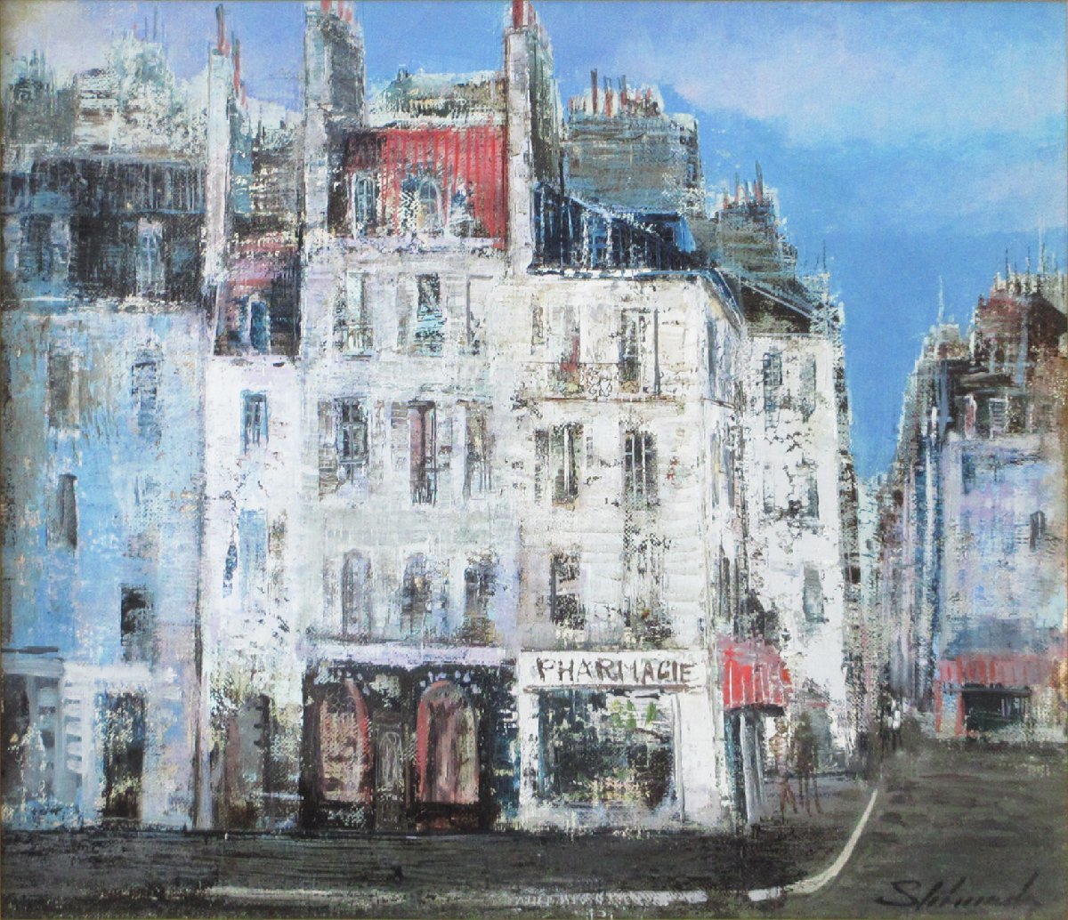 *Empfohlene Arbeit zu finden! Saburo Shimada Straßen von Paris Ölgemälde 10F [Masamitsu Gallery] M, Malerei, Ölgemälde, Natur, Landschaftsmalerei