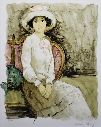 A popular French painter who paints young girls and women with a flowing and gentle brushstrokes. Charoy Ophelia print, limited to 100 copies [Masami Gallery], Artwork, Prints, Lithography, Lithograph