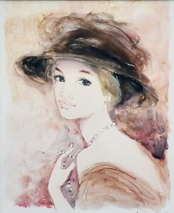 Art hand Auction A popular French artist who paints images of young girls and women. Portrait of a Woman Pastel Painting by Chalois [Masami Gallery] One of the largest galleries in Tokyo. Celebrating 53 years since its establishment., Artwork, Painting, Pastel drawing, Crayon drawing