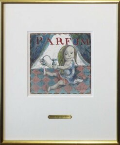 エコール・ド・パリの寵児と呼ばれ、世界で最も愛された日本人画家　藤田嗣治　挿画詩集『四十雀』より「香水」　リトグラフ　 1963年制作