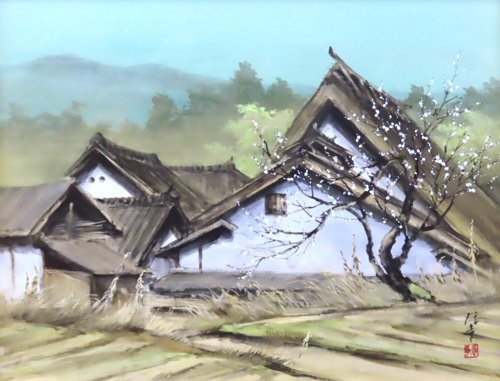 Nobutaka Oka 15P Early Spring in Yamato [Masami Gallery - 5000 pieces on display! You're sure to find a piece you like]*, Painting, Japanese painting, Landscape, Wind and moon