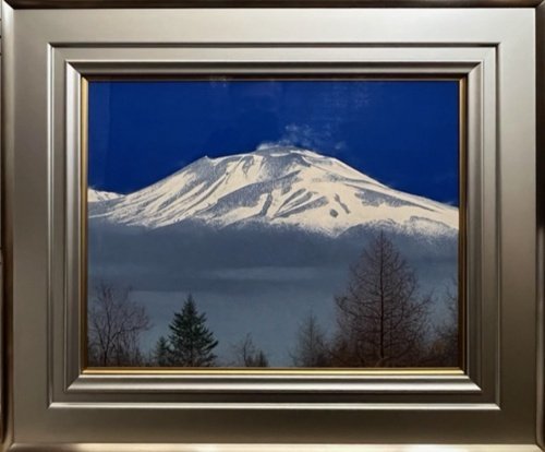 Es un pintor talentoso que se graduó en la Universidad de las Artes de Tokio. Esta es la obra del popular Monte Asama. Pintor popular japonés Yuji Sasaki No. 10 Asama [Galería Masamitsu]*, cuadro, pintura japonesa, paisaje, Fugetsu