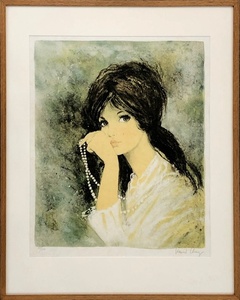 Art hand Auction Bernard Charoy, a French artist who draws young girls and women with a flowing and gentle brushstrokes. Print Girl Limited to 100 copies [Masami Gallery], Artwork, Prints, Lithography, Lithograph