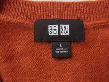 UNIQLO　 ユニクロ　カシミヤ100% 　クルーネックセーター　サイズ L 　 小さな補修箇所有り_画像7