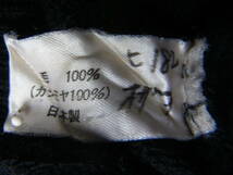 HONMA ホンマ　カシミヤ100% Vネックセーター　サイズ M 日本製　ブラック　補修箇所有り　_画像8